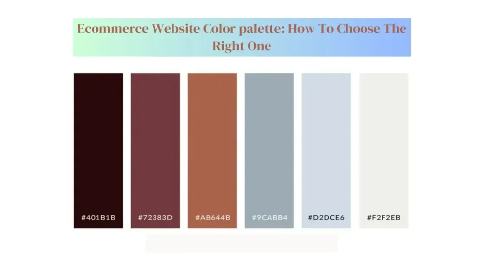 ecommerce website color palette