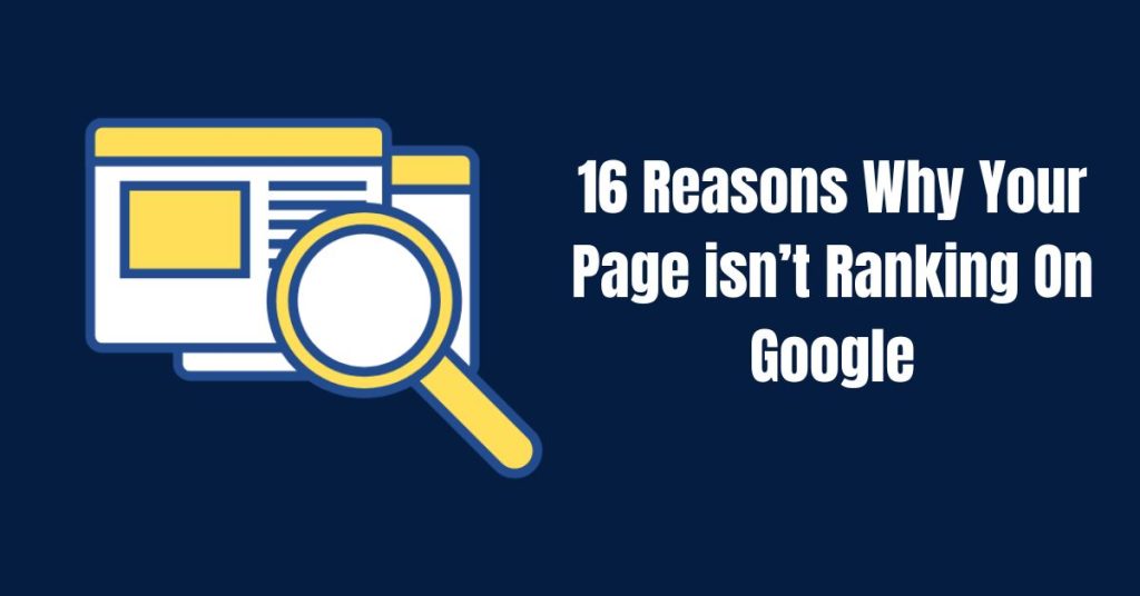 page isn’t ranking