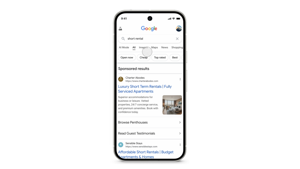 google ads sponsored label