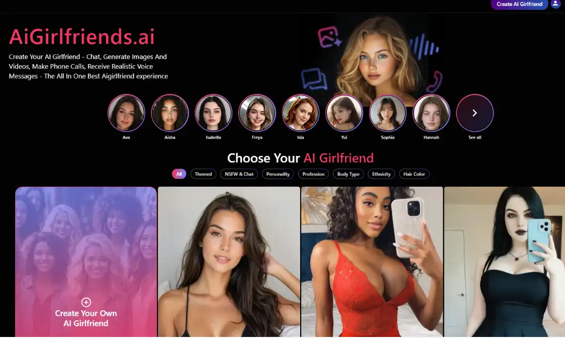 AiGirlfriends.ai — Best for Uncensored Realistic Video